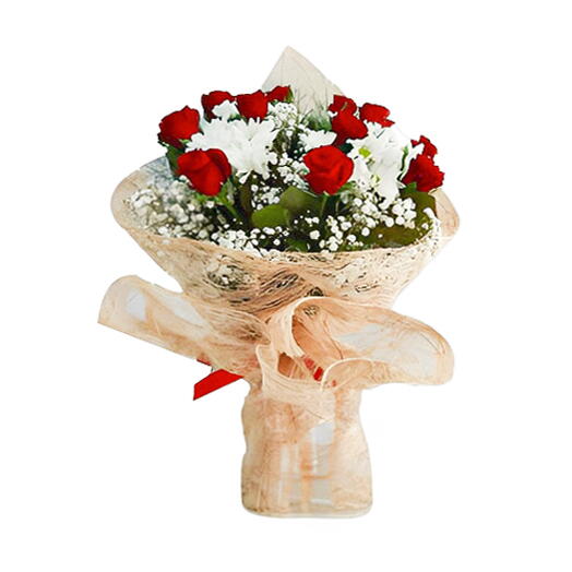 Kırmızı Gul Beyaz Papatya