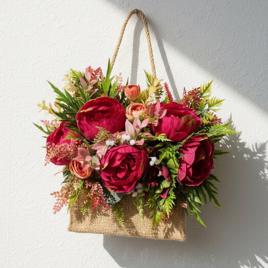 Ahududu Şakayık Kapı Dekoru