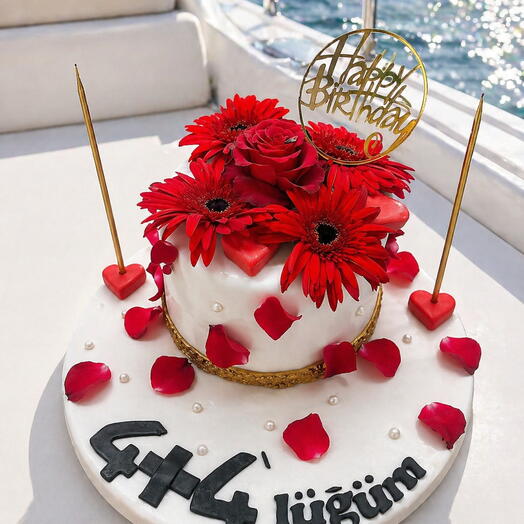 Red Romance Birthday Cake