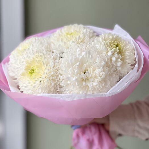 Zarif Magnum Beyaz Krizantem Buketi