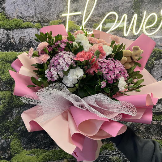 Ayıcıklı Point Mix Mevsim Buketi