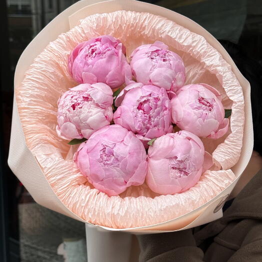 7 Pembe Şakayık Buketi