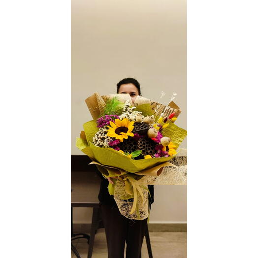 Sunflowers rustic bouquet  ayçiçeği buketi