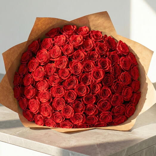 151 Kırmızı gul buketi