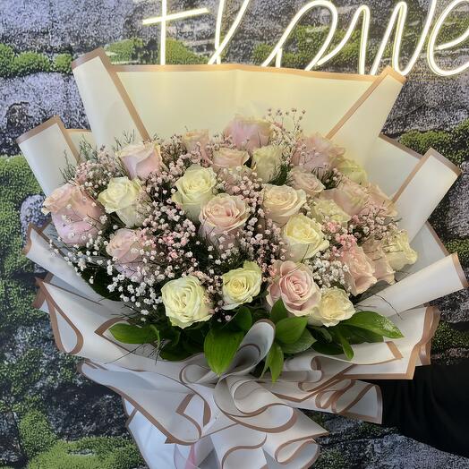 Point Flowers 25 Adet İthal Gul Buketi