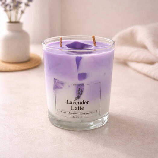 Lavender Latte Lavanta Kokulu Soya Mum