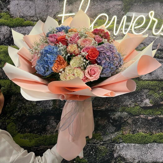 Premium XXL Ortanca Gul Buketi