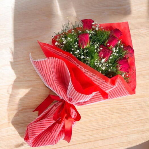 7 li Kırmızı Gul Buketi