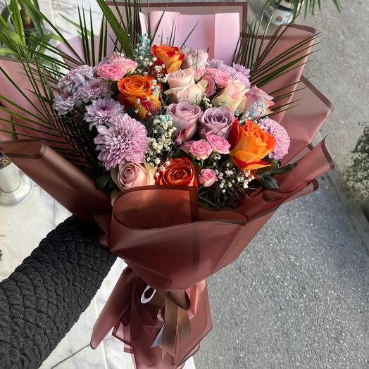 LOVE PASTEL İTHAL GÜL BUKETİ