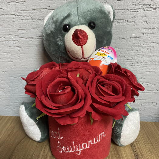 Şirin ayıcıkta gul konsepti