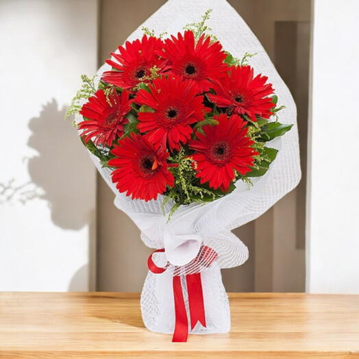 Kırmızı Gerbera Buketi
