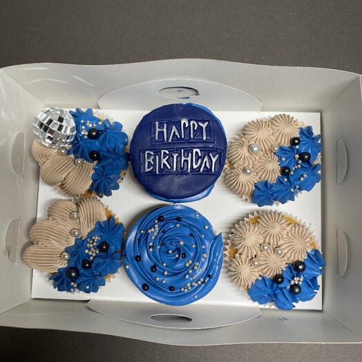 Happy birthday cupcake set