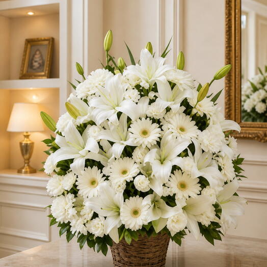 Bodrum White Deluxe Flower Design