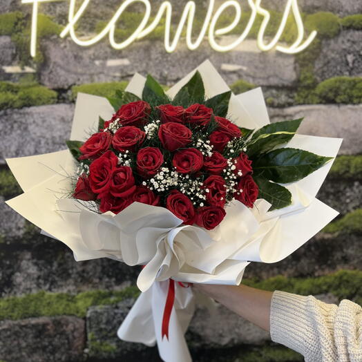 21 Lİ KIRMIZI GÜL BUKETİi