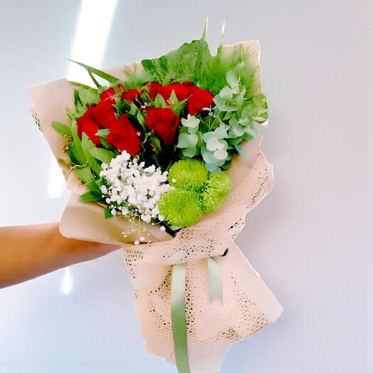 15 kırmızı gul buketi