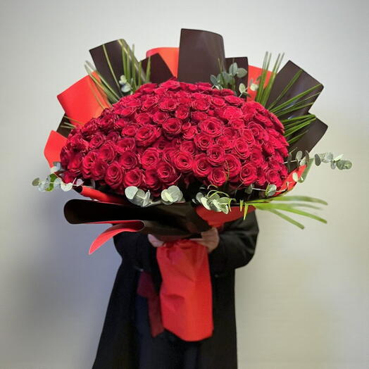VIP 150 li Kırmızı Gul Buketi
