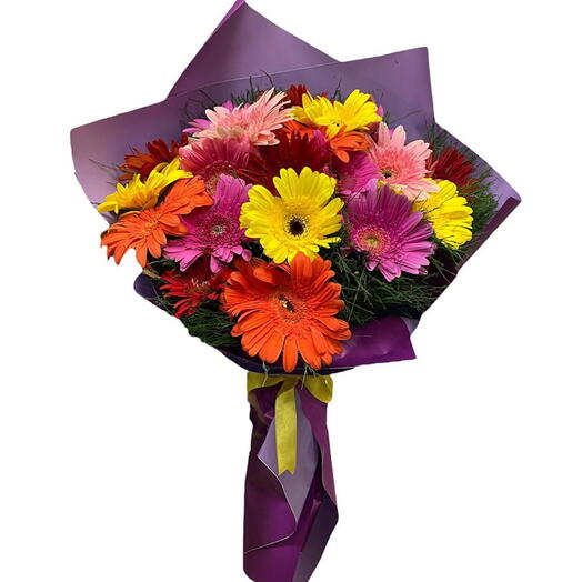 Karışık gerbera buketi