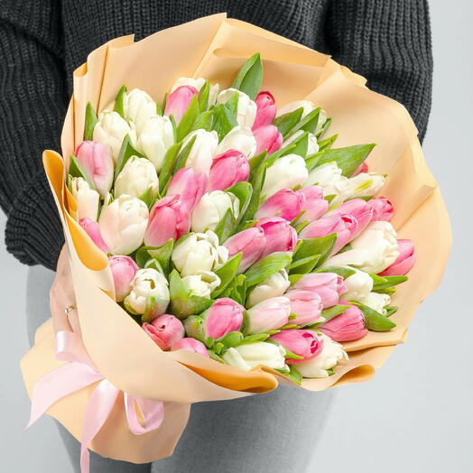 51 adet lale buketi pastel