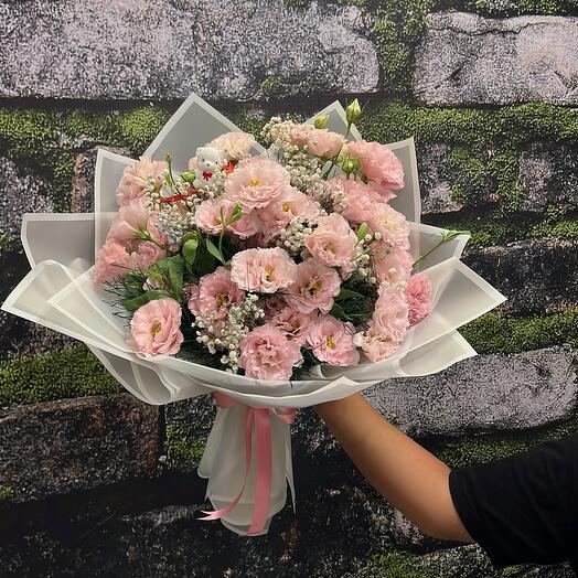 Pembe Lisyantus Buketi