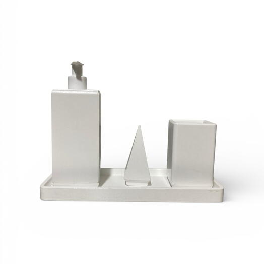 Banyo Seti-Beyaz Kare