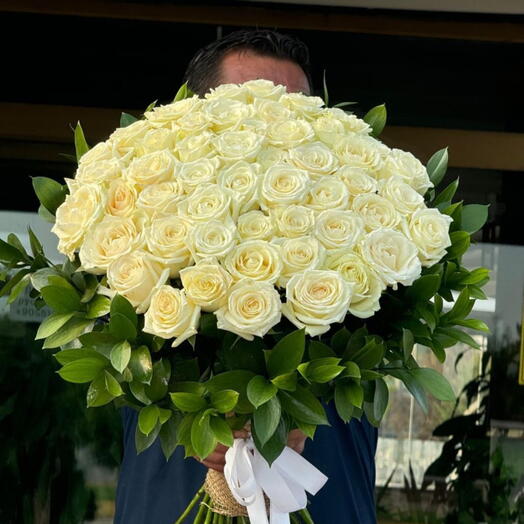 51 Beyaz Gül Buketi  Kemer Konyaaltı Kiriş Beldibi Tekirova  Göynük Sarısu