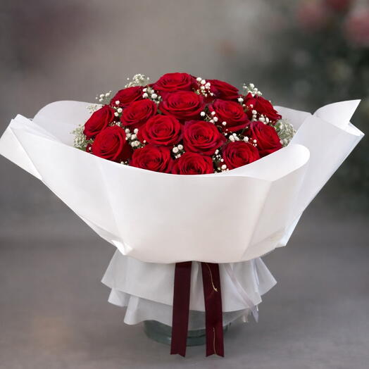 15 li Kırmızı Gul Buketi