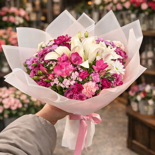 🌸 Husnu Yusuf, Lilyum   Frezya Buketi