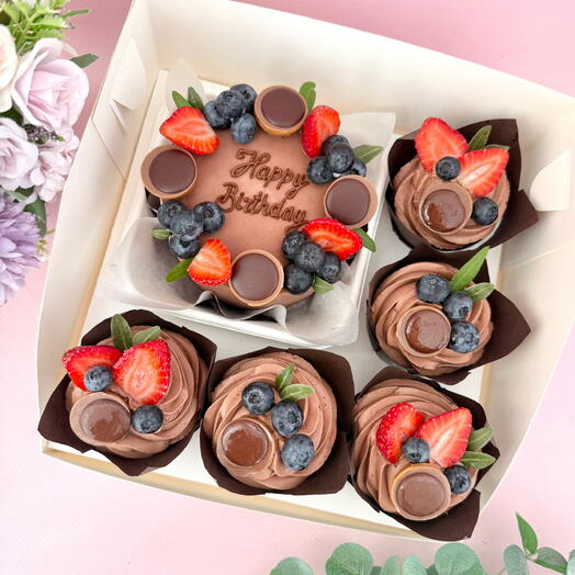 Birthday Bento Cake   Cupcake Set