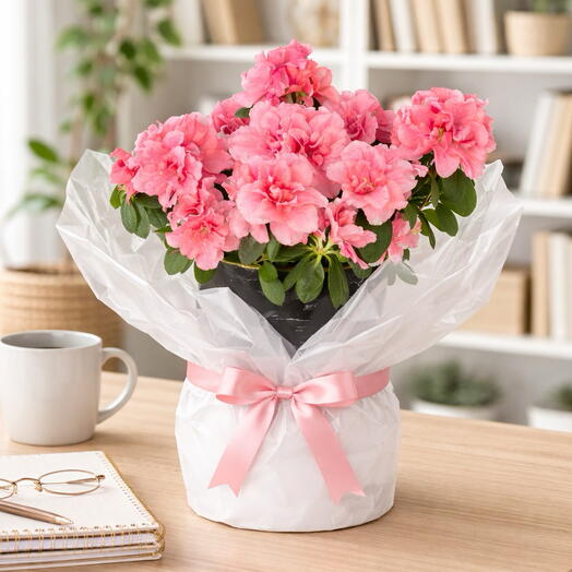 Imported Pink Azalea Potted Plant 🌸