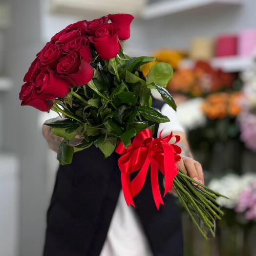 21 kırmızı gul buketi