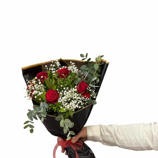 5 шт. элегантных букетов с красными розами