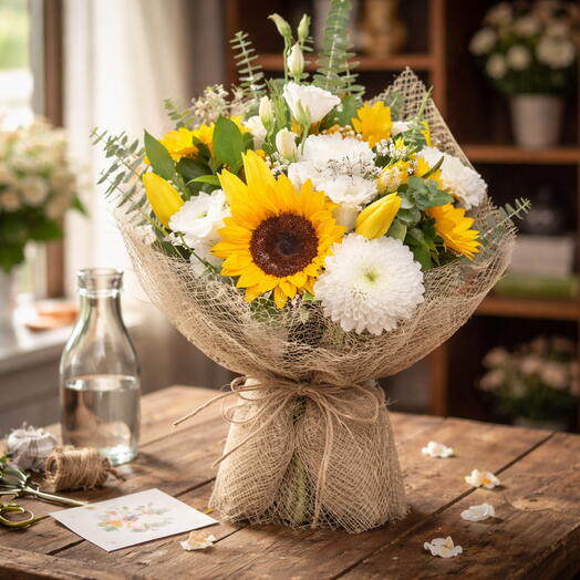 Ayçiçeği buketi