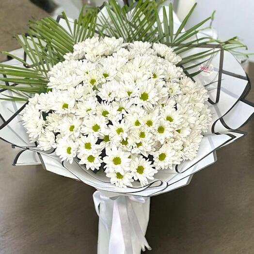 50 Beyaz Papatyayla Saflık ve Zarafetin Buluştuğu Şık Buket
