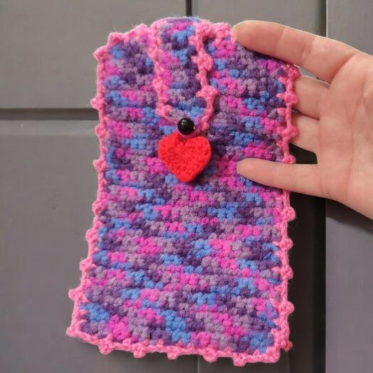 Heart-Patterned Colorful Handmade Tablet Case – Sevilay Design