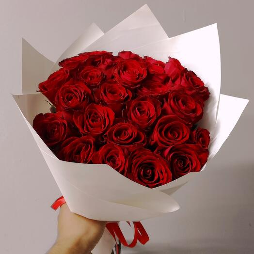 25 premium gul buketi kırmızı gul demet