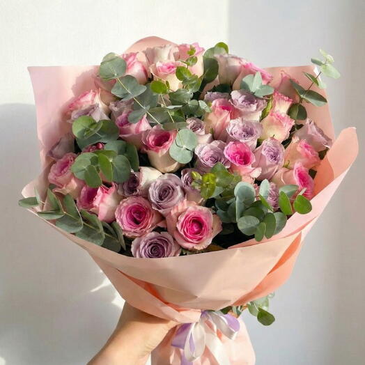 41 lilac and pink equator roses