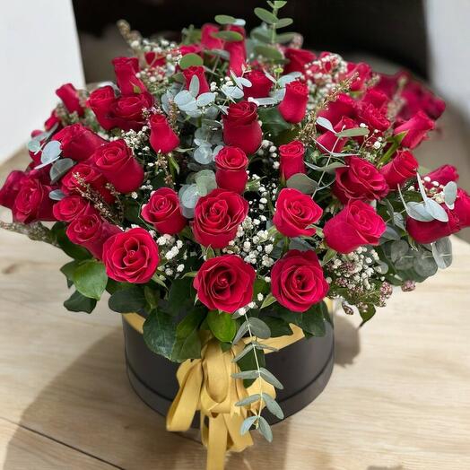 101 kırmızı gul kutusu