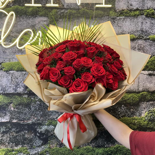 41 Lİ KIRMIZI GÜL BUKETİ RED LOVE BUQUET