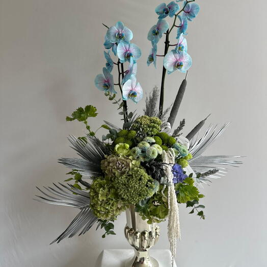 Luks Mavi Orkide Aranjmanı