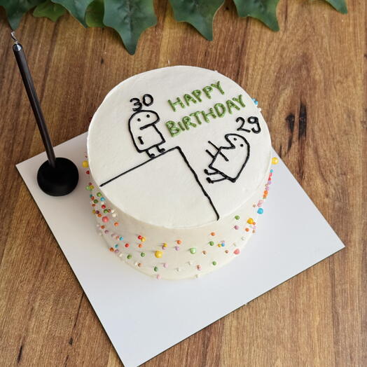 Karikatur çizimli pasta 4/6 kişilik