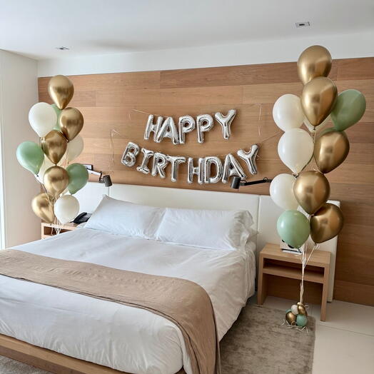 Happy birthday 25 balloons room decor