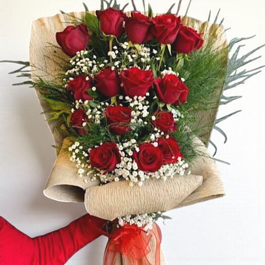 15 li Kırmızı Gul Buketi