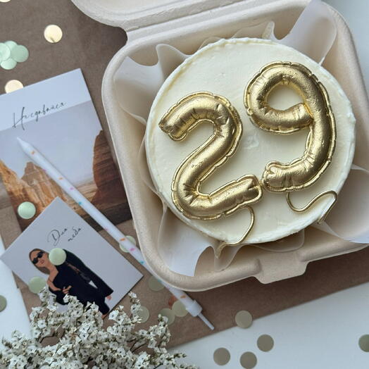 Gold Number Birthday Cake