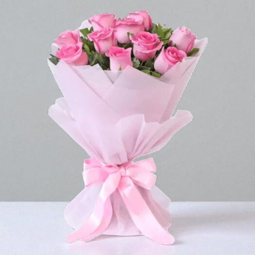 Pink rose bouquet 10- Pembe gul buketi