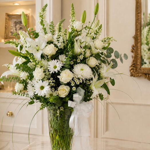 Bodrum White Flower Design