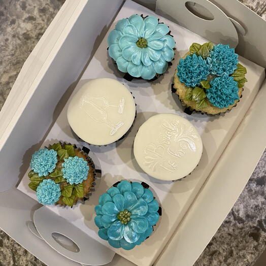 Blue Bride to Be Cupcake - Mavi Gelin Temalı Kapkek (6)