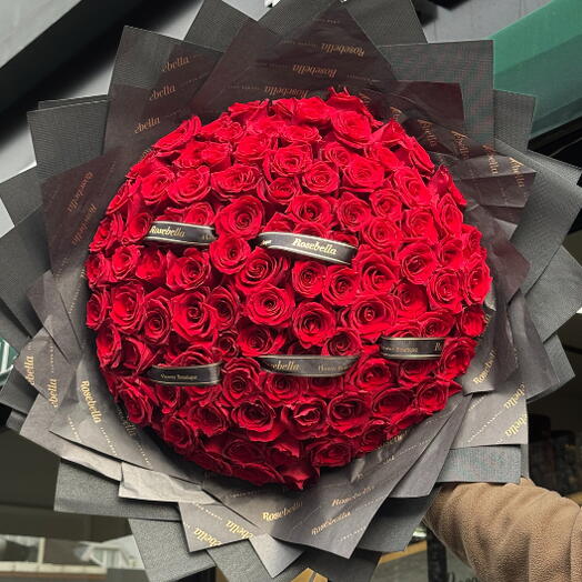 101 Kırmızı Gul Buketi