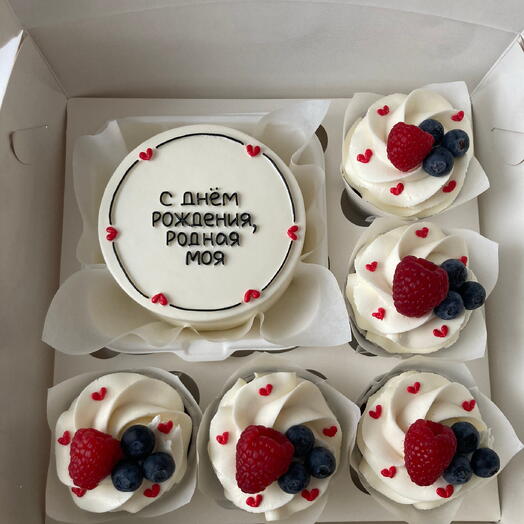 Birthday Bento Cake   Cupcakes Set