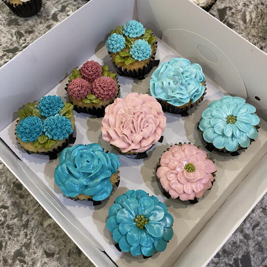 Floral Mix Cupcake - Karışık Çiçekli Kapkek (9)