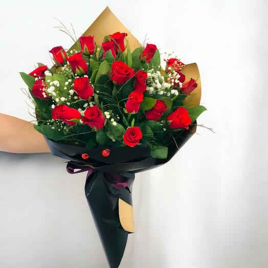 33 kırmızı gul buketi